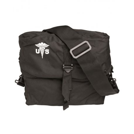 Black US medical Kit Bag with Strap