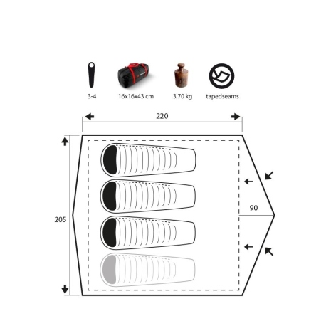 Αντίσκηνα Ορειβασίας Trimm Largo Tent 3P