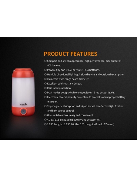 Lanterns Fenix CL26R Rechargeable Camping Lantern