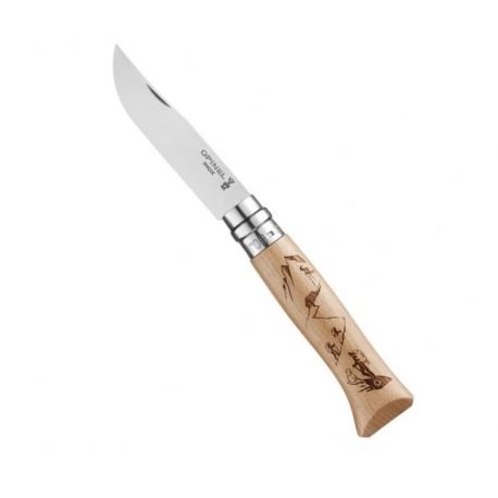 Pocketknifes Opinel No 8 Inox Engraved Sport Rando