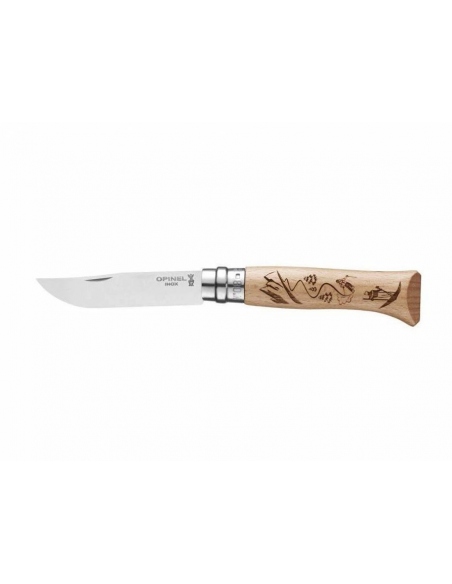 Pocketknifes Opinel No 8 Inox Engraved Sport Ski
