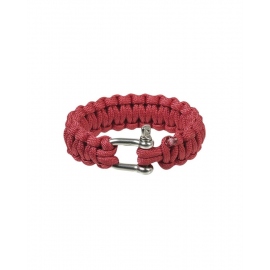 Survival Bracelets Red 22mm Paracord Bracelet - Metal Closure