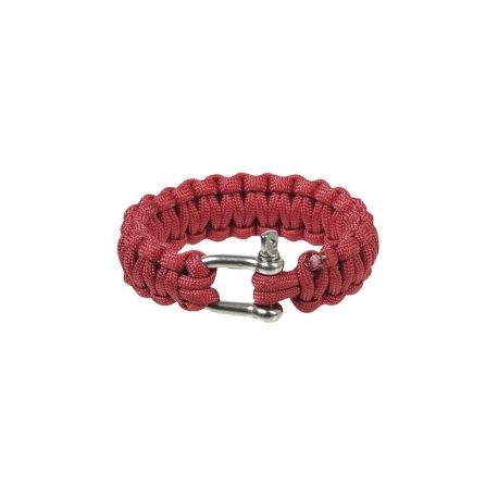 Βραχιόλια Επιβίωσης Κόκκινο 22mm Paracord Bracelet - Metal Closure