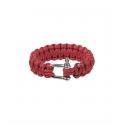 Survival Bracelets Red 22mm Paracord Bracelet - Metal Closure