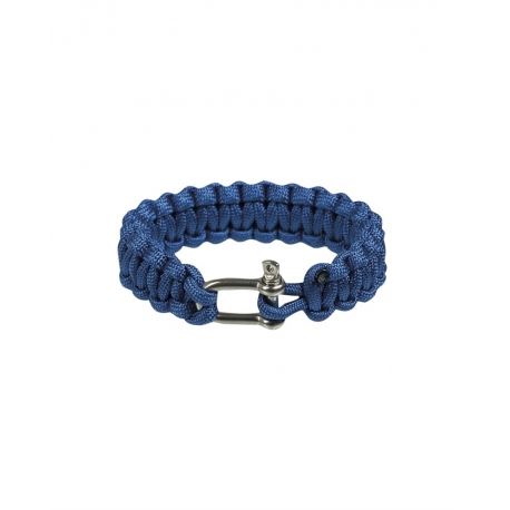 Βραχιόλια Επιβίωσης Μπλε 15mm Paracord Bracelet - Metal Closure