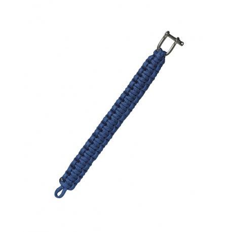 Survival Bracelets Blue 15mm Paracord Bracelet - Metal Closure