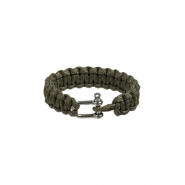 Βραχιόλια Επιβίωσης Χακί 15mm Paracord Bracelet - Metal Closure