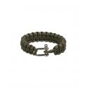 Survival Bracelets khaki 15mm Paracord Bracelet - Metal Closure