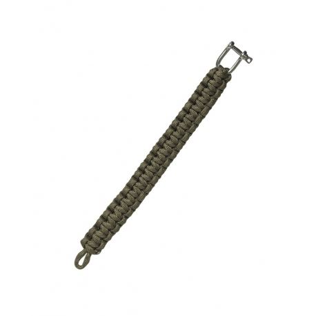 Βραχιόλια Επιβίωσης Χακί 15mm Paracord Bracelet - Metal Closure