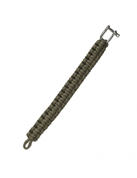 Βραχιόλια Επιβίωσης Χακί 15mm Paracord Bracelet - Metal Closure