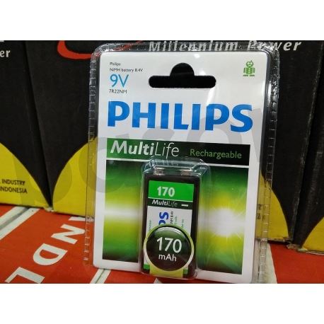 Philips MultiLife 9V Rechargeable Battery