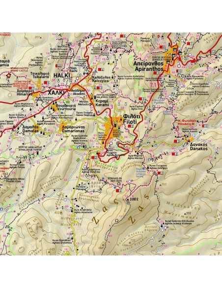Maps Naxos Hiking Map