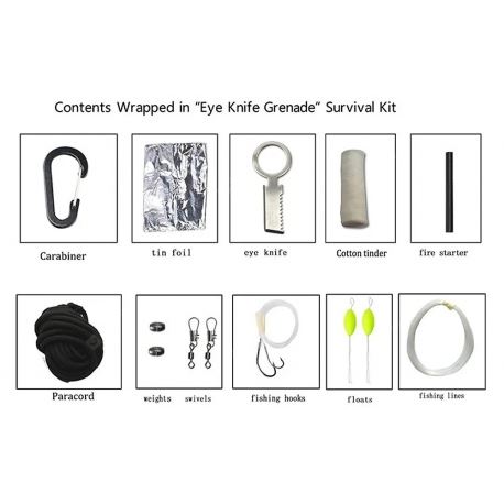 Keyrings - Chains Grenade Survival Kit