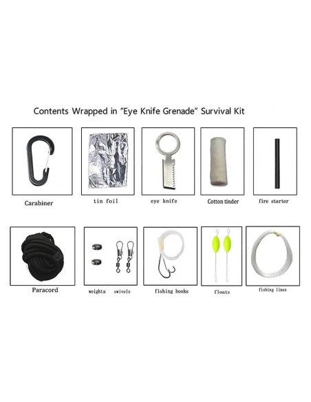Keyrings - Chains Grenade Survival Kit