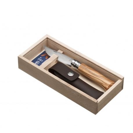 Σουγιάδες Opinel No 8 Olive Wood + Sheath