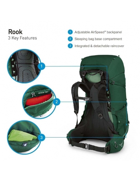 Hiking Backpacks Osprey Rook 65 Backpack