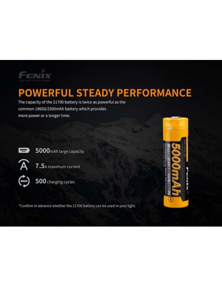 Μπαταρίες Fenix 21700 Battery 5000mAh