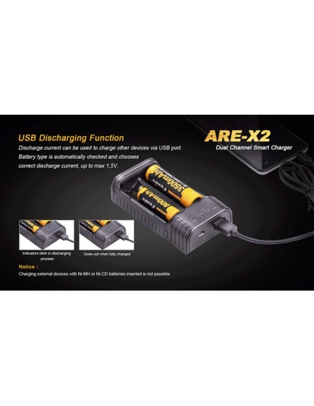 Φορτιστές Fenix ARE-X2 Dual Battery Charger