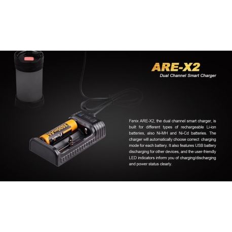 Φορτιστές Fenix ARE-X2 Dual Battery Charger
