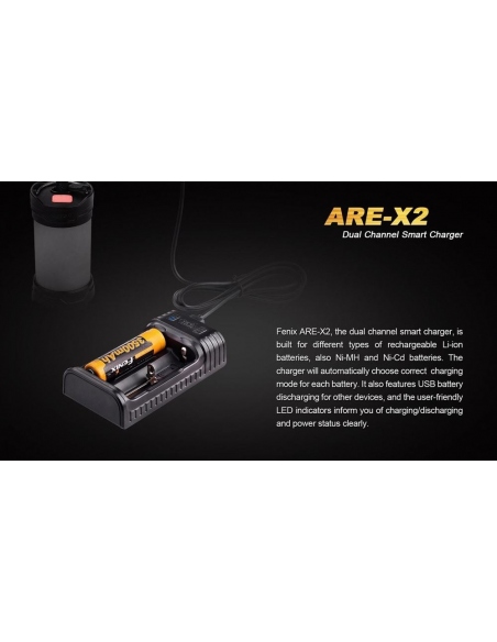 Φορτιστές Fenix ARE-X2 Dual Battery Charger