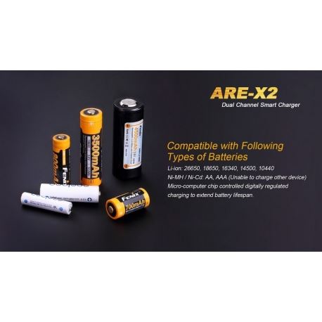 Φορτιστές Fenix ARE-X2 Dual Battery Charger