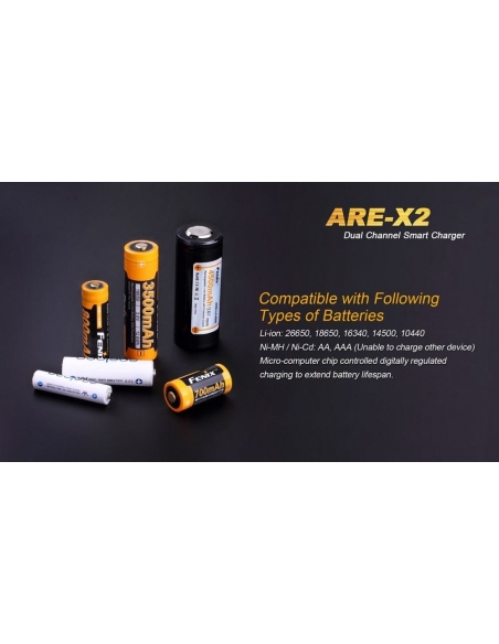 Φορτιστές Fenix ARE-X2 Dual Battery Charger