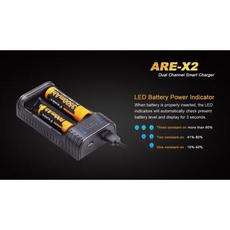 Φορτιστές Fenix ARE-X2 Dual Battery Charger