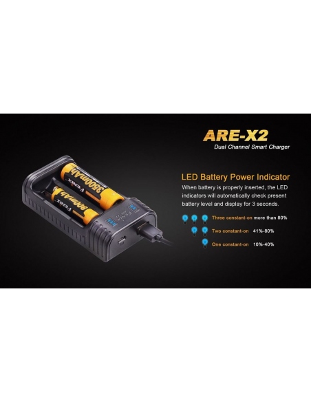 Φορτιστές Fenix ARE-X2 Dual Battery Charger