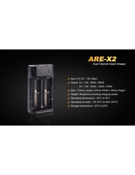 Φορτιστές Fenix ARE-X2 Dual Battery Charger