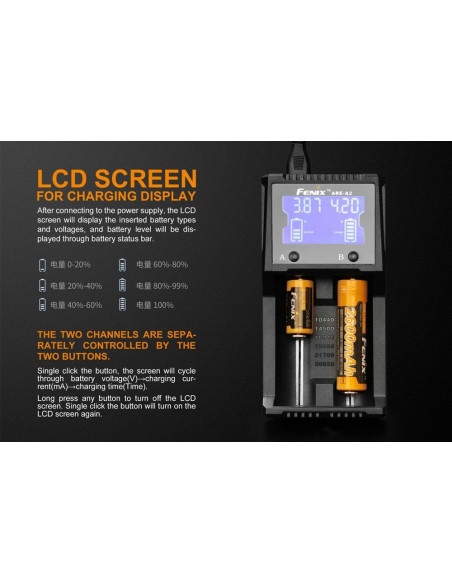 Φορτιστές Fenix ARE-A2 Dual Battery Charger