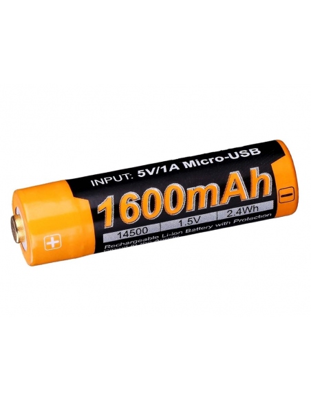 Batteries - Powebanks Fenix 14500 USB Rechargeable Battery 1600mAh