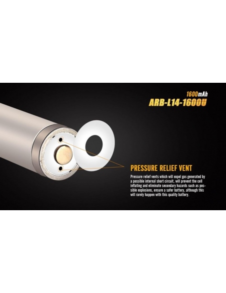 Batteries - Powebanks Fenix 14500 USB Rechargeable Battery 1600mAh