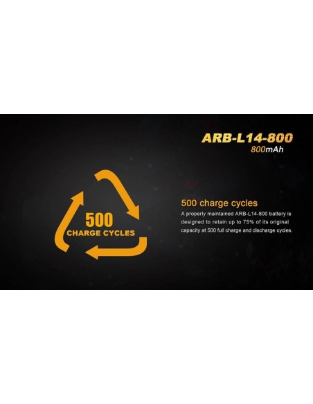 Batteries - Powebanks Fenix 14500 Battery 800mAh