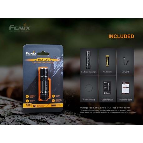 Flashlights Fenix E12 V2.0 Flashlight 160 Lumens