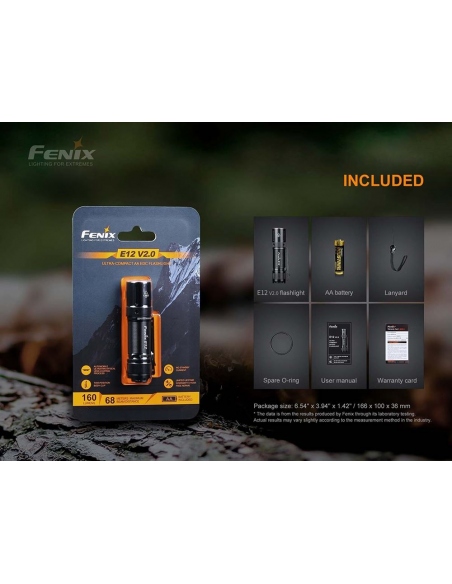 Flashlights Fenix E12 V2.0 Flashlight 160 Lumens