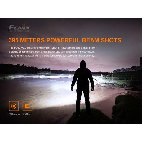 Flashlights Fenix PD32 V2.0 Flashlight 1200 Lumens