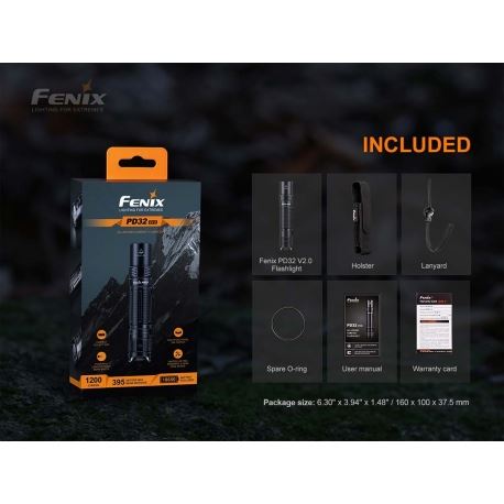 Flashlights Fenix PD32 V2.0 Flashlight 1200 Lumens