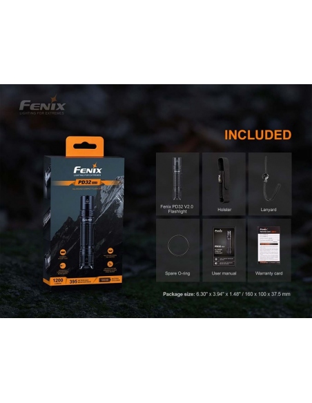 Flashlights Fenix PD32 V2.0 Flashlight 1200 Lumens