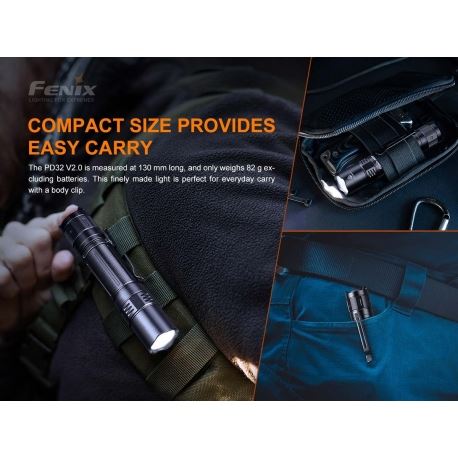 Flashlights Fenix PD32 V2.0 Flashlight 1200 Lumens
