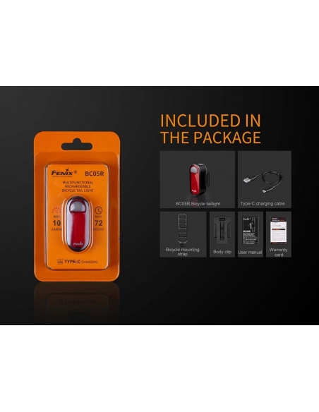 Φακοί Ποδηλάτου Fenix BC05R Rechargeable Bike Tail Light