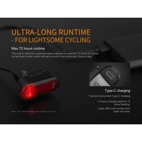 Φακοί Ποδηλάτου Fenix BC05R Rechargeable Bike Tail Light
