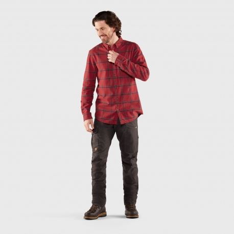 Shirts Fjallraven Men's Ovik Comfort Flannel Shirt Red