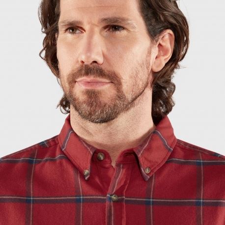 Shirts Fjallraven Men's Ovik Comfort Flannel Shirt Red