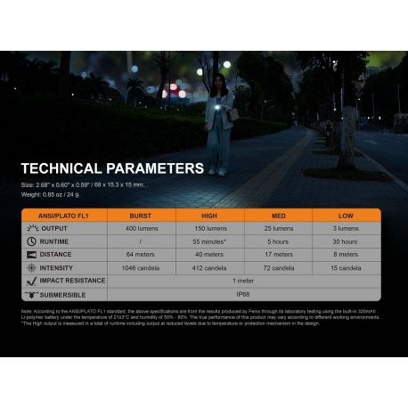 Flashlights Fenix E05R LED Flashlight 400 Lumens