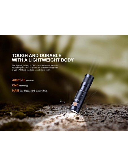 Flashlights Fenix E09R Rechargeable EDC 600 Lumens