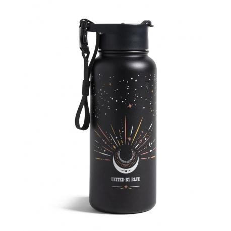 Celstial Black Insulated Steel Bottle 1L