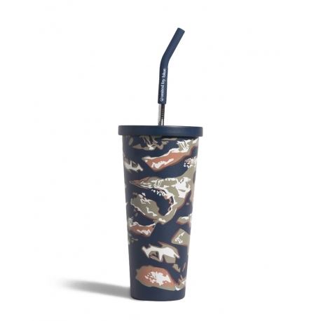 Hydration - Thermos - Bottles Lakeside Camo Insulated Steel Straw Tumbler 700ml