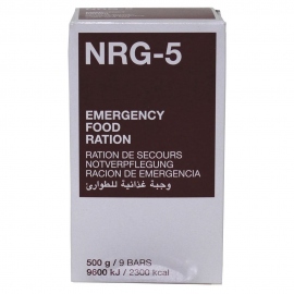 Nutrition Emergency Rations, NRG-5, 500 g 9 Bars