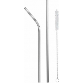 Mugs - Cups Stainless Steel Straws 2 Pack + Brush