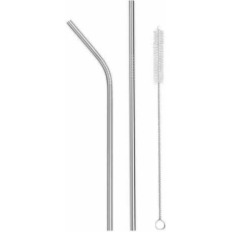 Stainless Steel Straws 4 Pack + Brush